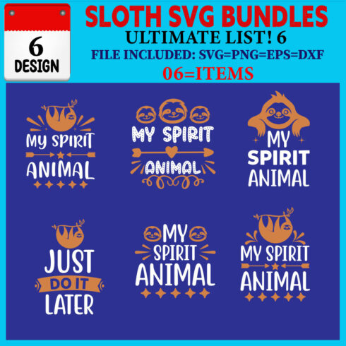 Sloth T-shirt Design Bundle Vol-02 cover image.