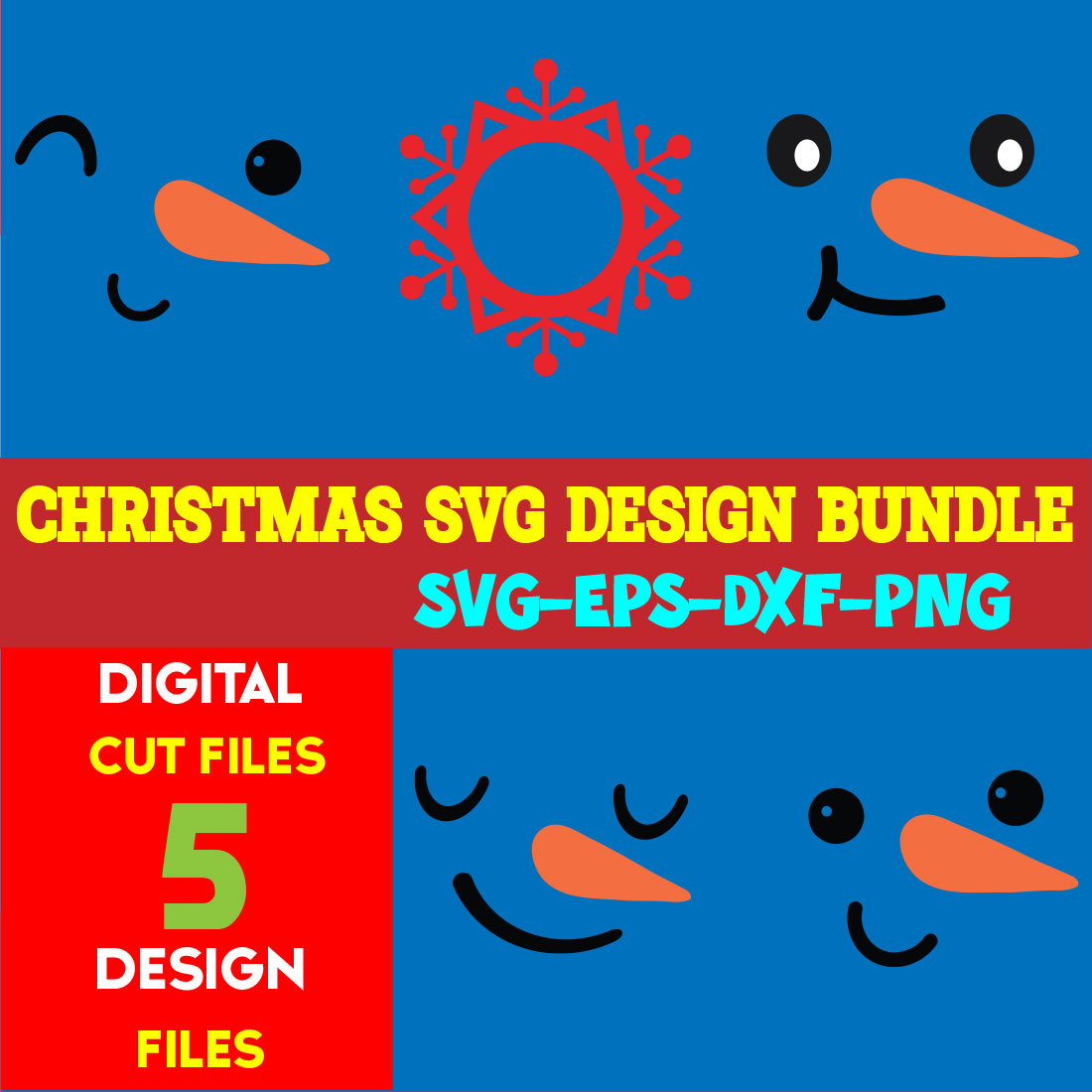 Christmas SVG T-shirt Design Bundle Volume-71 cover image.