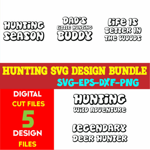 Hunting T-shirt Design Bundle Vol- 06 cover image.