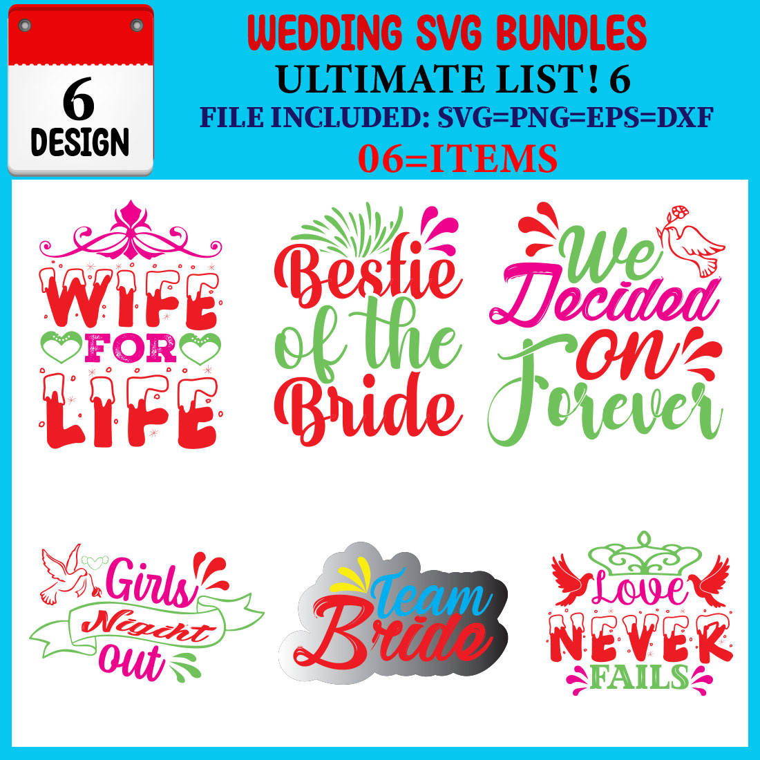 Wedding T-shirt Design Bundle cover image.