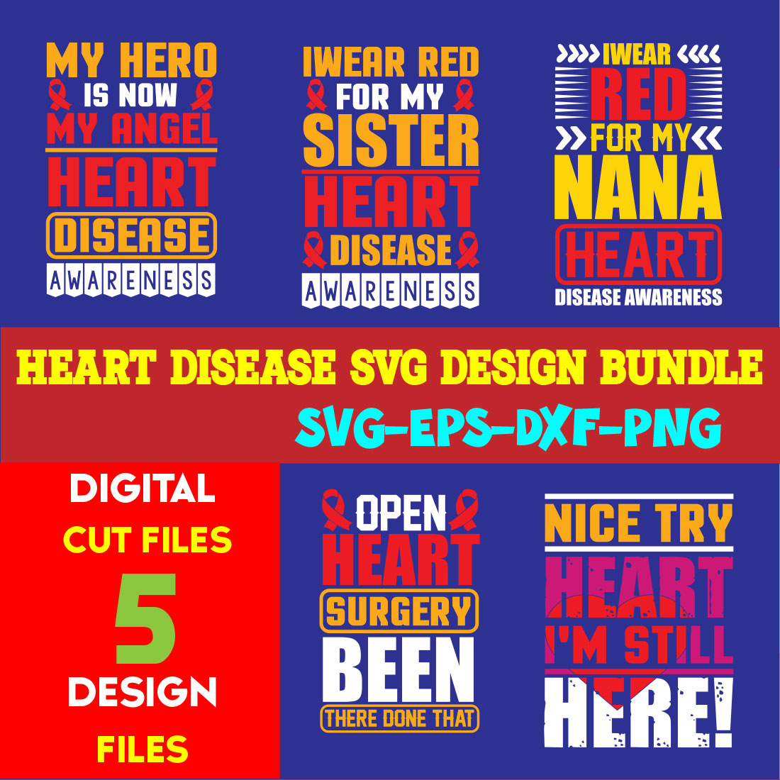 Heart Disease T-shirt Design Bundle Volume-03 cover image.