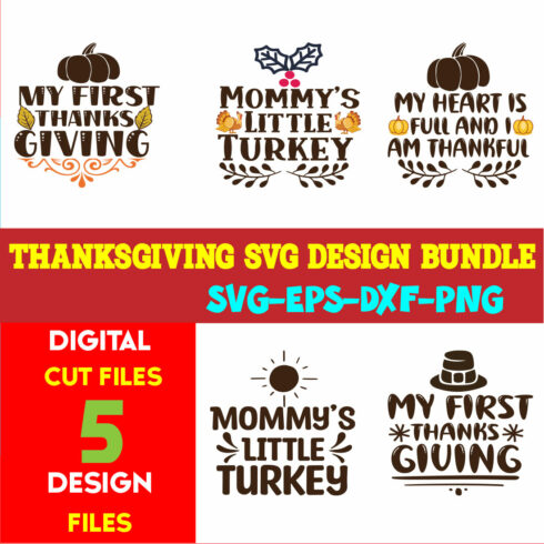 Thanksgiving T-shirt Design Bundle Vol-10 cover image.