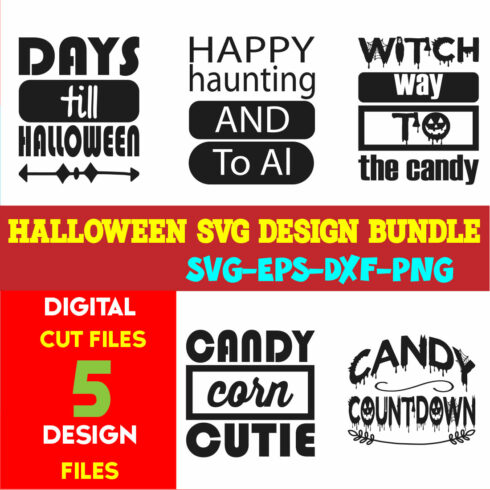 Halloween T-shirt Design Bundle Vol-49 cover image.