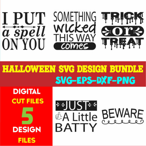 Halloween T-shirt Design Bundle Vol-46 cover image.