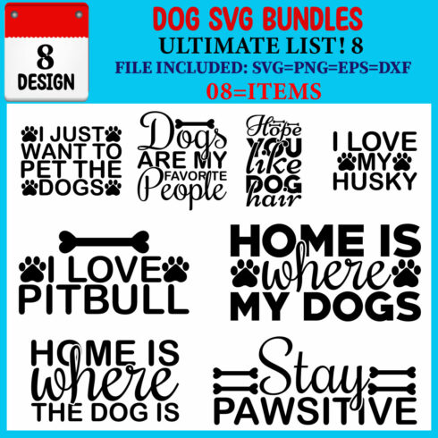 Dog SVG T-shirt Design Bundle cover image.