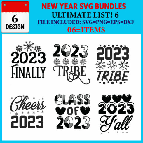 New Year T-shirt Design Bundle Vol-01 cover image.