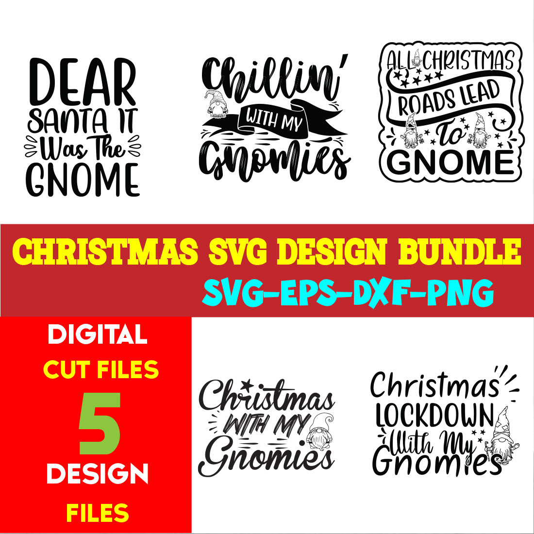 Christmas SVG T-shirt Design Bundle Volume-54 cover image.