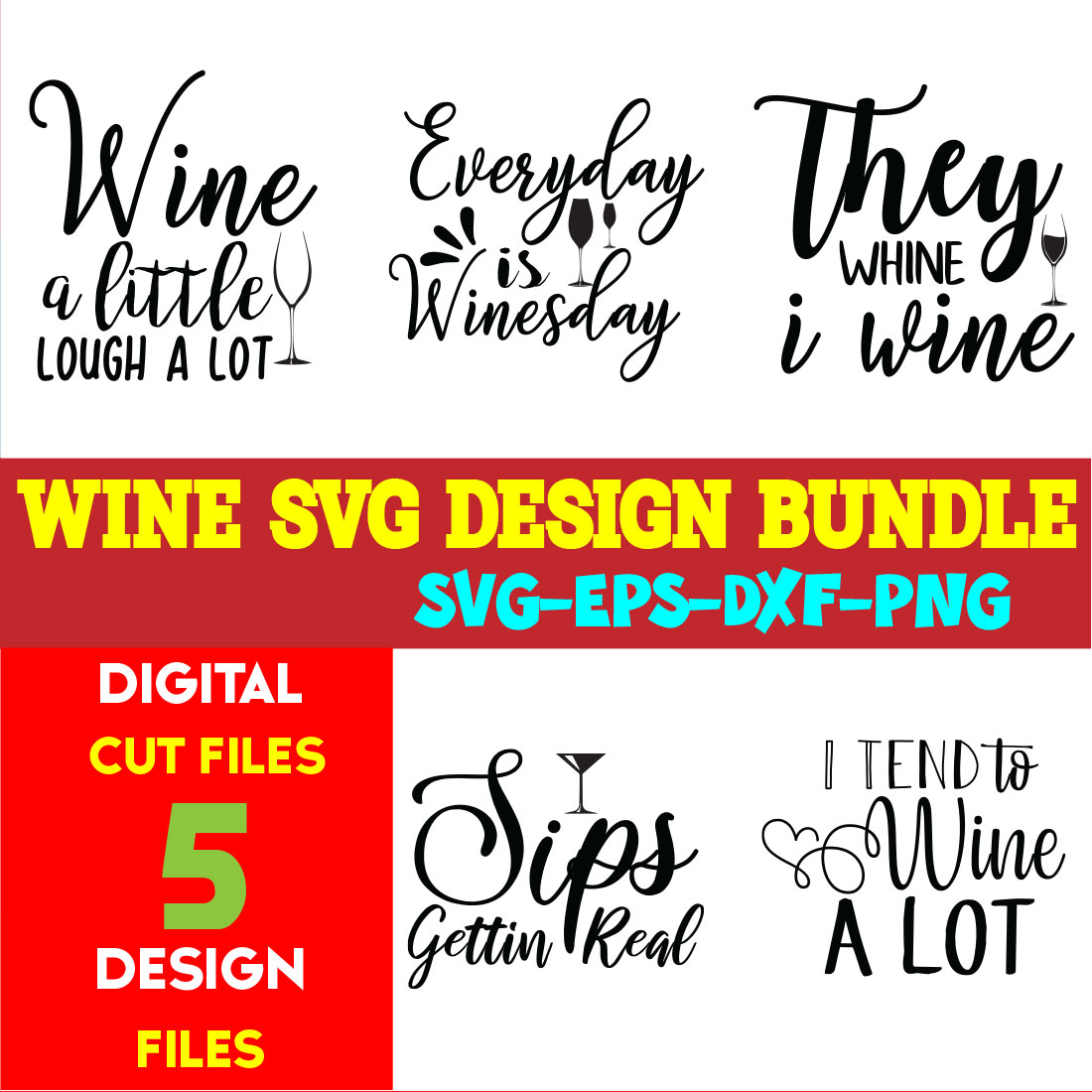 Wine T-shirt Design Bundle Volume-03 cover image.