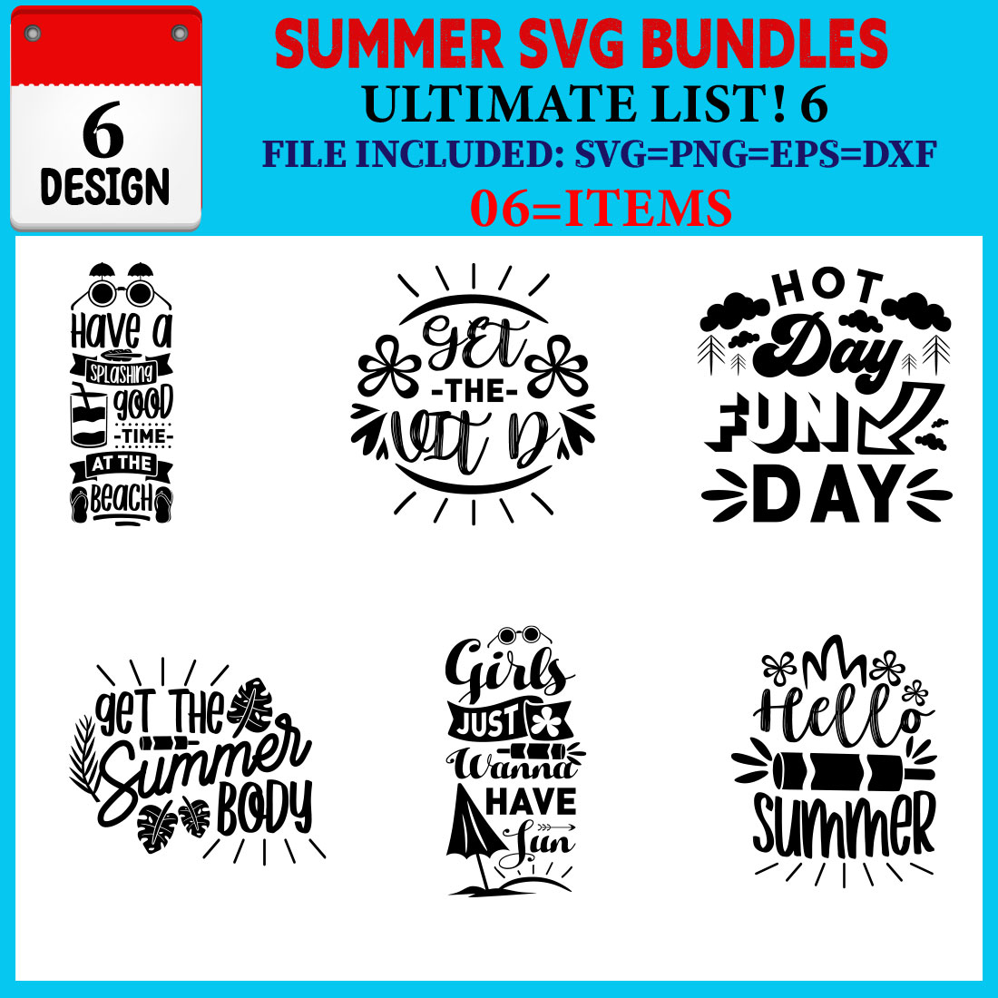 Summer T-shirt Design Bundle Vol-06 cover image.
