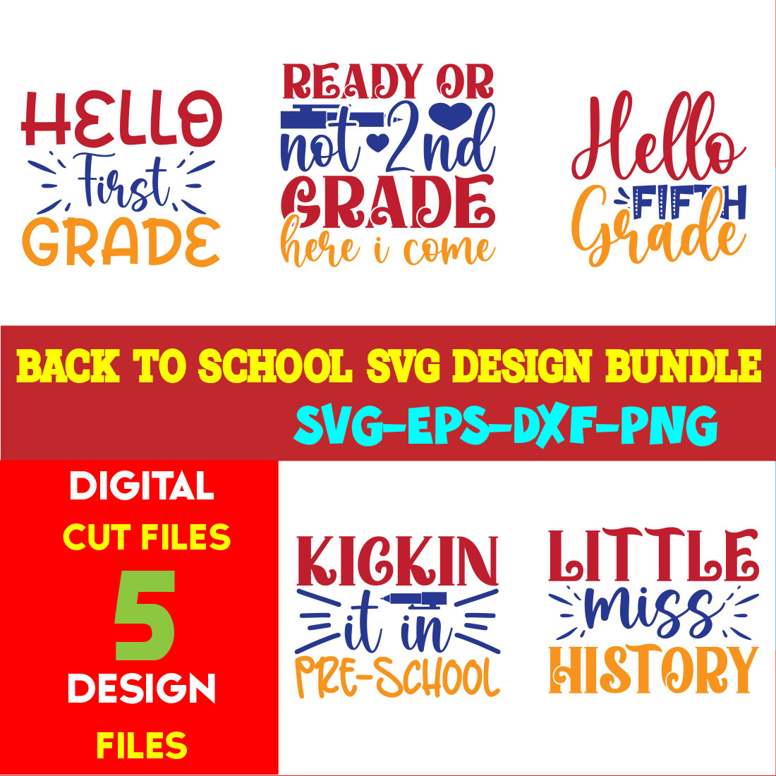 Back To School T-shirt Design Bundle Volume-14 cover image.