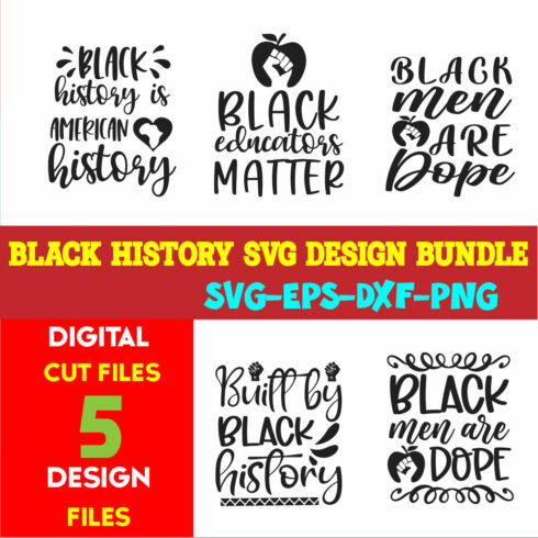 Black History T-shirt Design Bundle Vol-06 cover image.