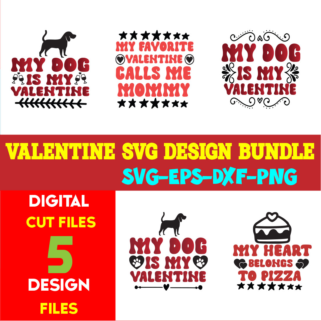 Valentine T-shirt Design Bundle Vol-27 cover image.