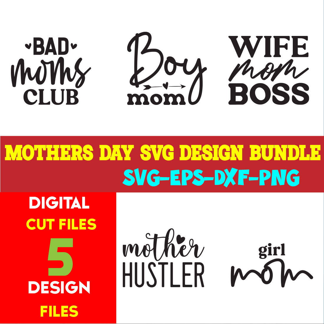 Mothers Day T-shirt Design Bundle Volume-16 cover image.