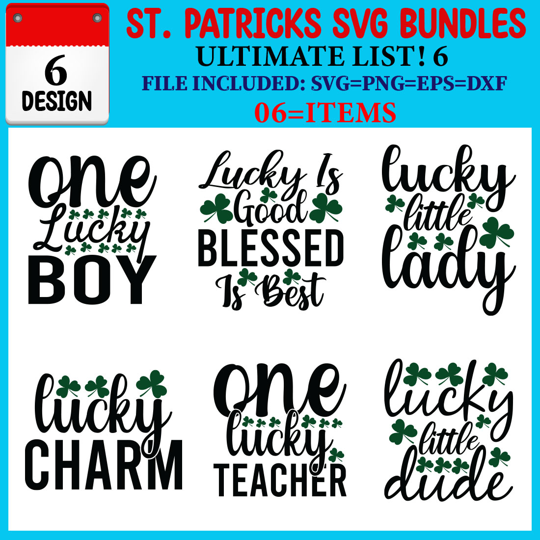 St Patricks T-shirt Design Bundle cover image.