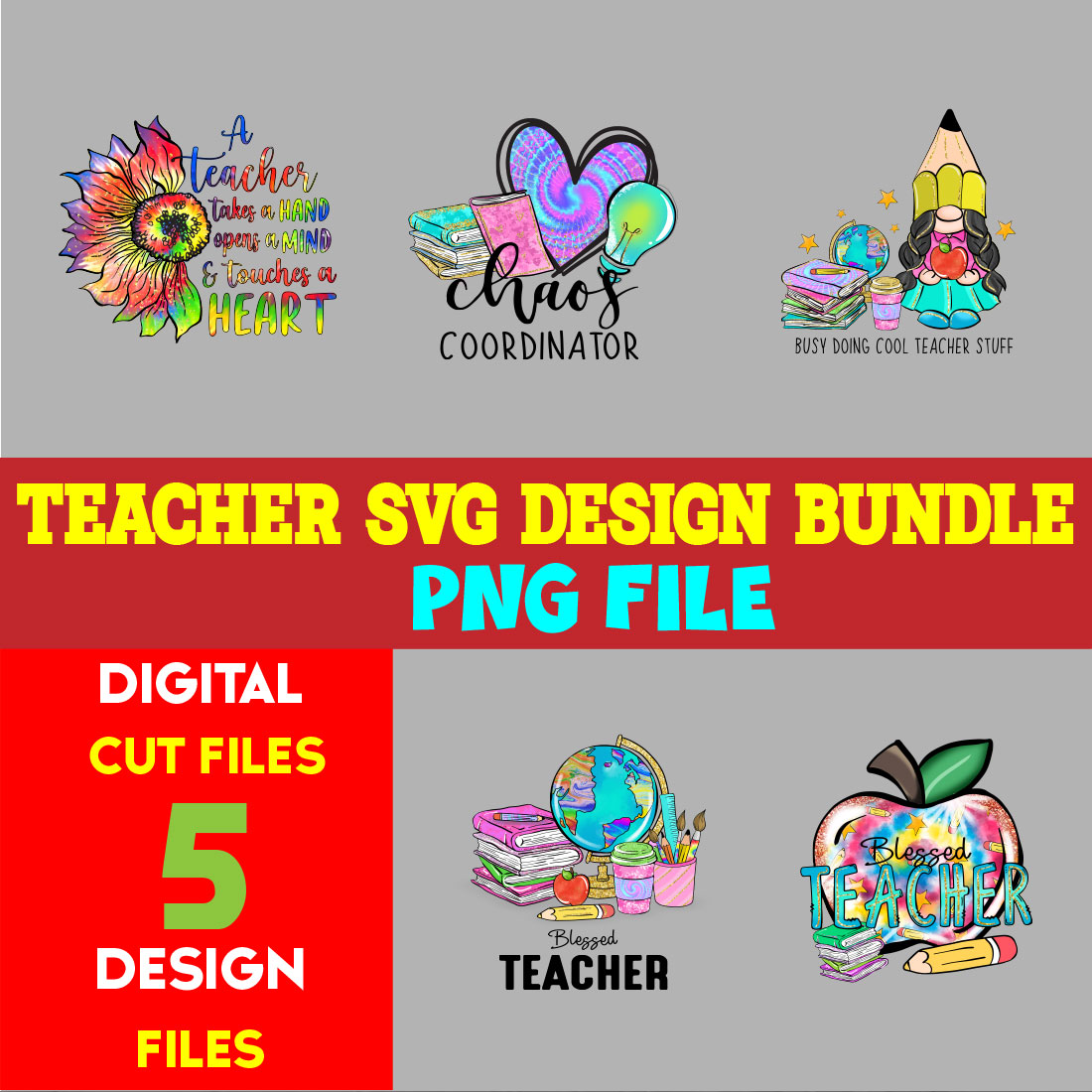 Teacher T-shirt Design Bundle volume -01 cover image.