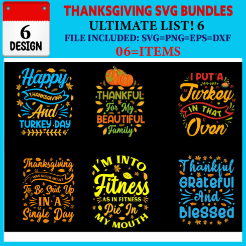 Thanksgiving T-shirt Design Bundle Vol-04 cover image.