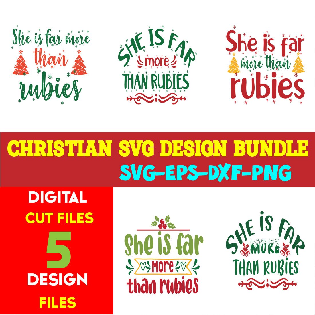 Christian T-shirt Design Bundle Volume-01 cover image.