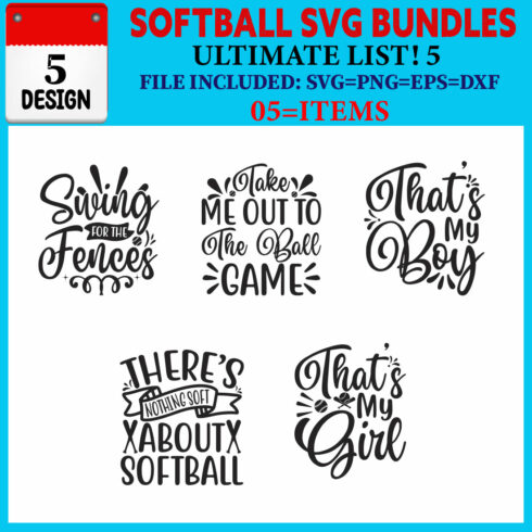 Softball T-shirt Design Bundle Vol-02 cover image.