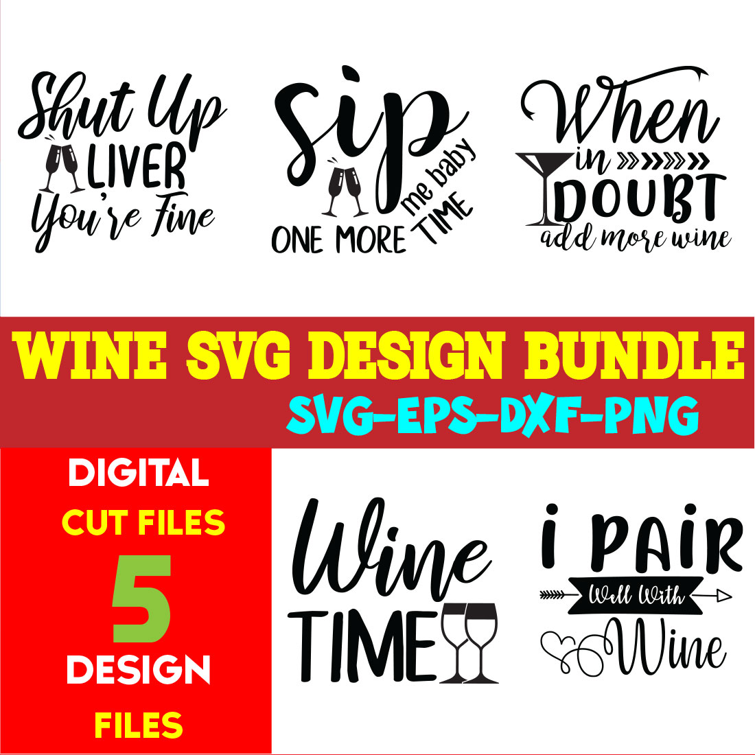 Wine T-shirt Design Bundle Volume-02 cover image.