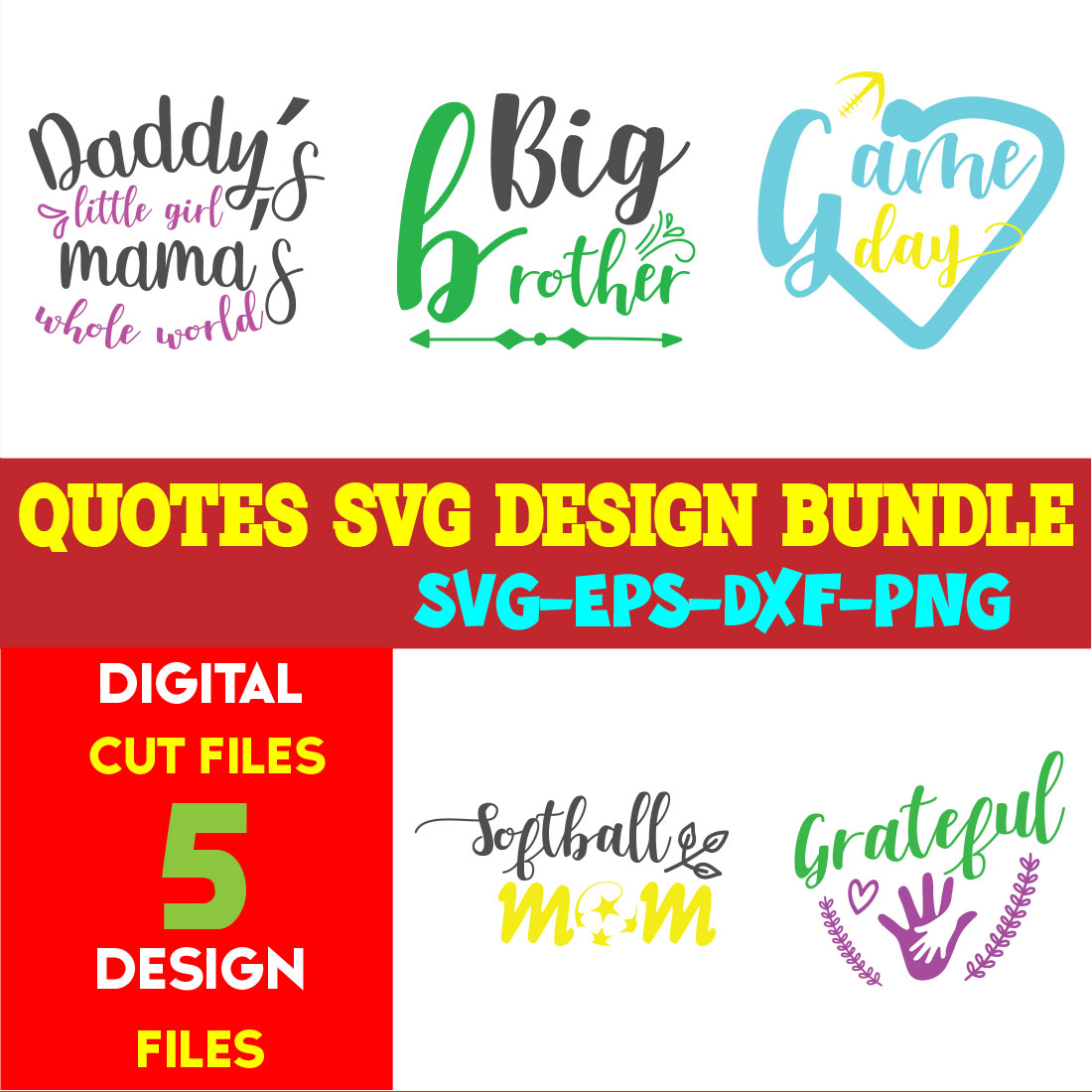 Quotes T-shirt Design Bundle Vol-18 cover image.