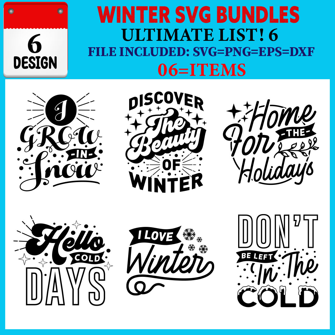 Winter T-shirt Design Bundle Vol-02 cover image.