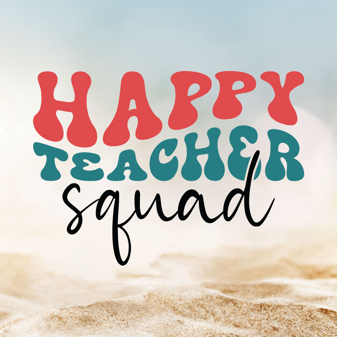 Happy Teacher Squad Teacher's Day T-shirt Design 02 cover image.