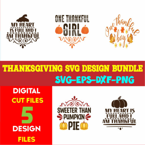 Thanksgiving T-shirt Design Bundle Vol-11 cover image.