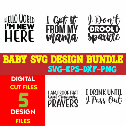 Baby T-shirt Design Bundle Volume-17 cover image.