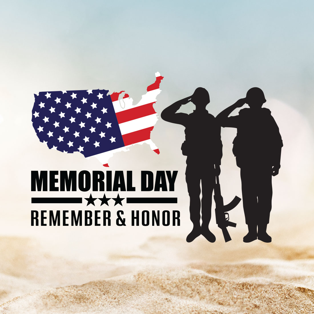 Memorial Day Remember & Honor 03 cover image.