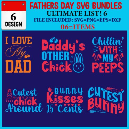 Fathers Day SVG T-shirt Design Bundle cover image.