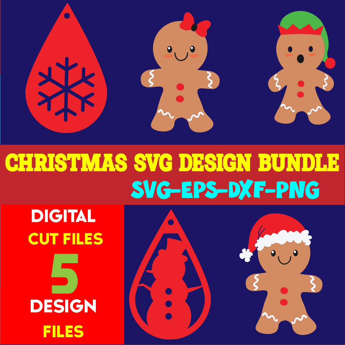 Christmas SVG T-shirt Design Bundle Volume-68 cover image.