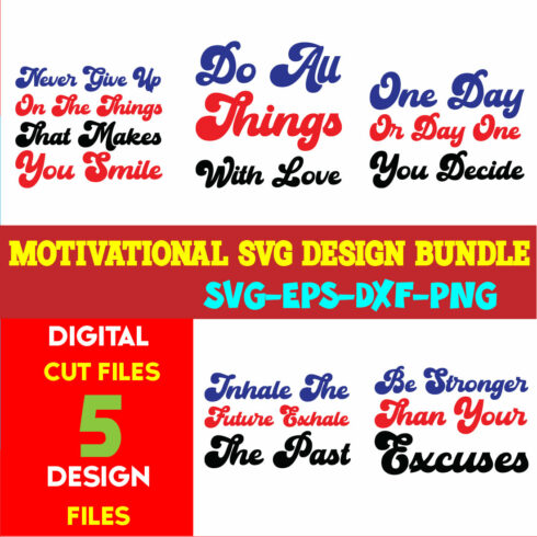 Motivational T-shirt Design Bundle Volume-05 cover image.