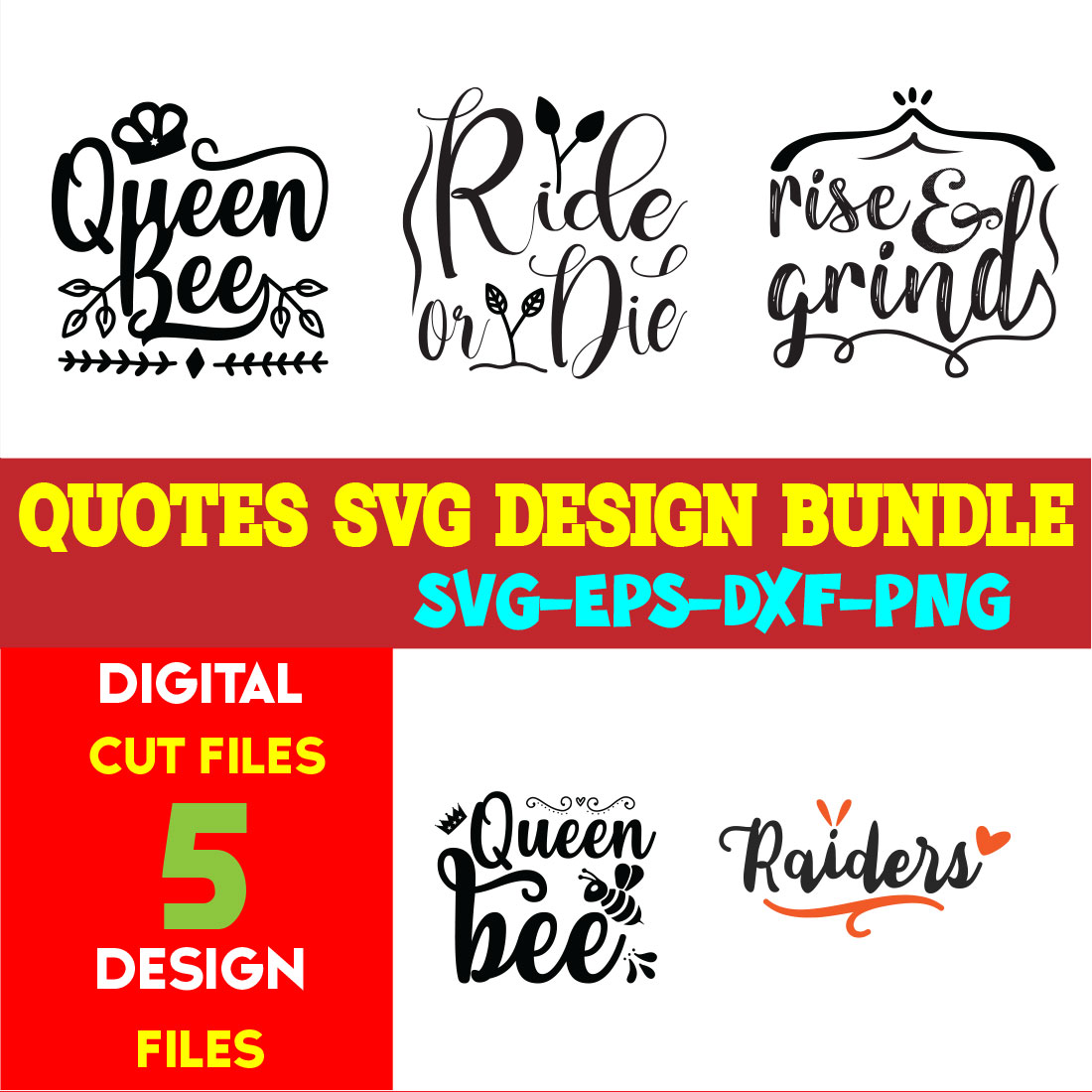 Quotes T-shirt Design Bundle Vol-12 cover image.