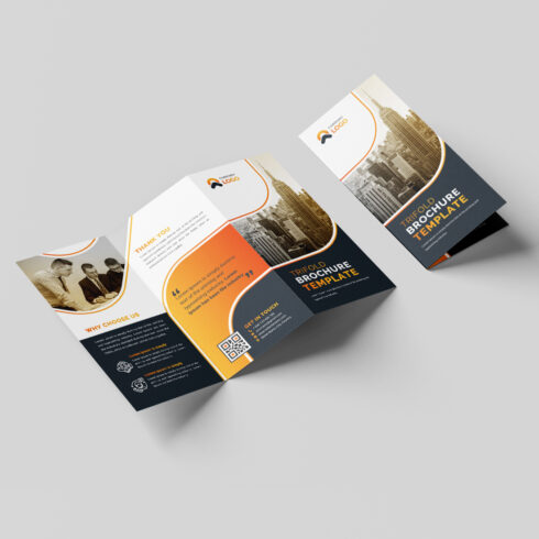 Business Trifold Brochure Template Design cover image.