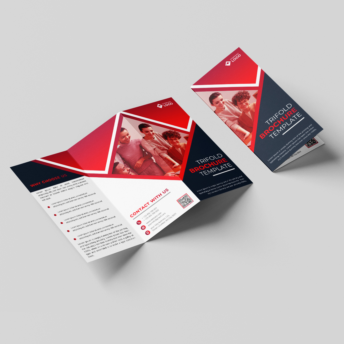 Corporate Trifold Brochure Template Design cover image.