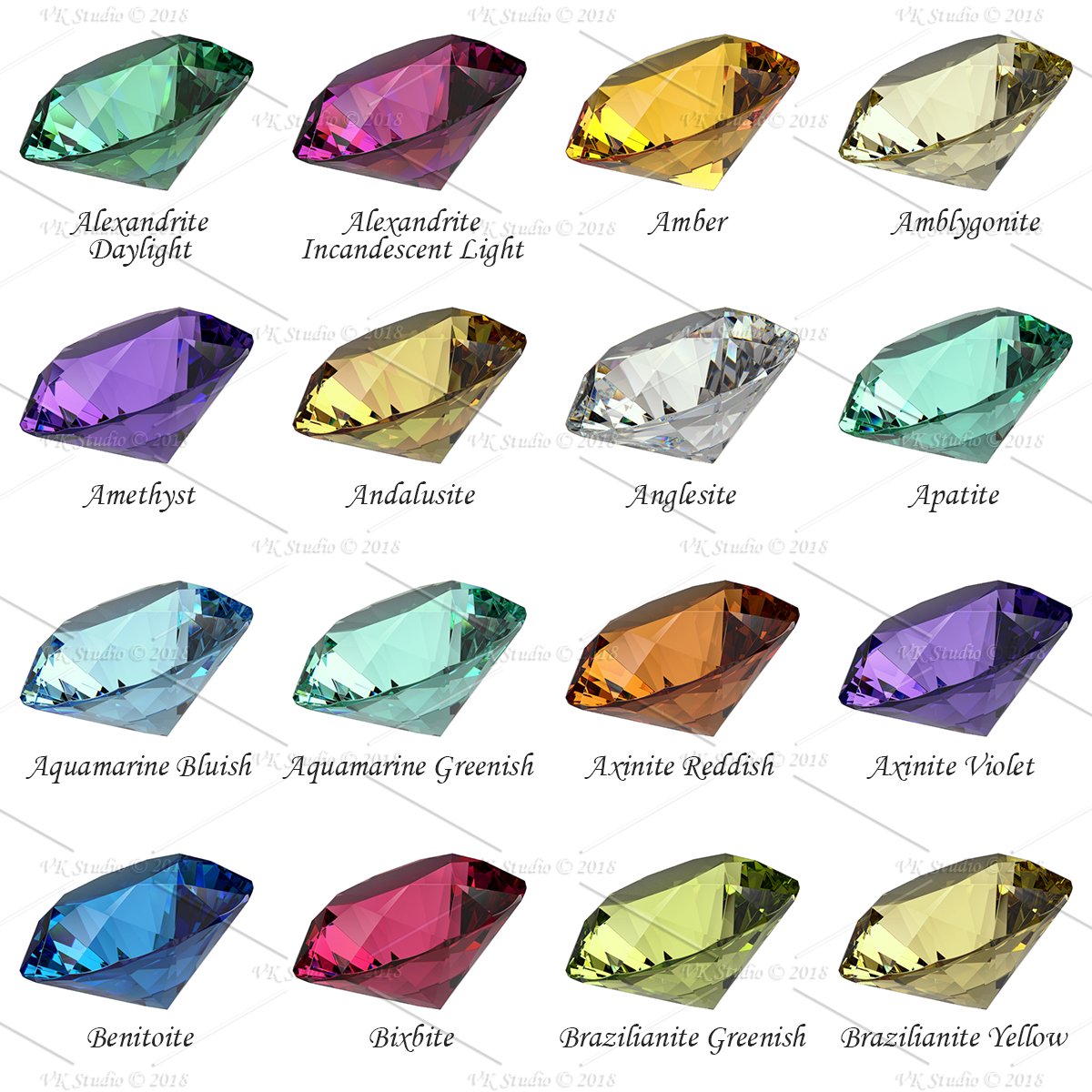 Gemstone Materials ULTIMATE VRayMax preview image.