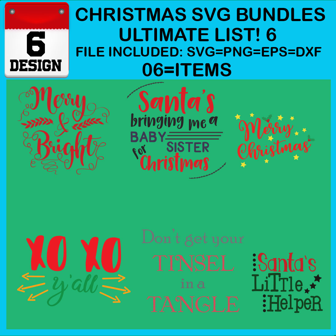 Christmas T-shirt SVG Design Bundles cover image.