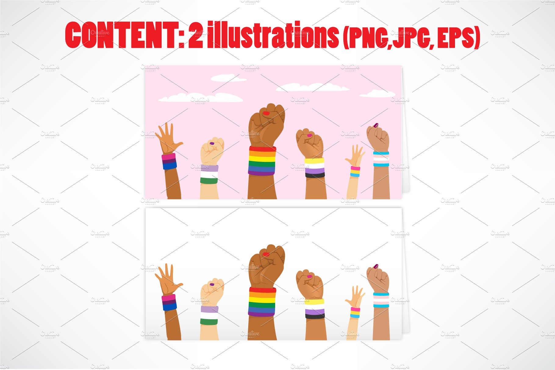 LGBT Flags Wristwand Elements preview image.