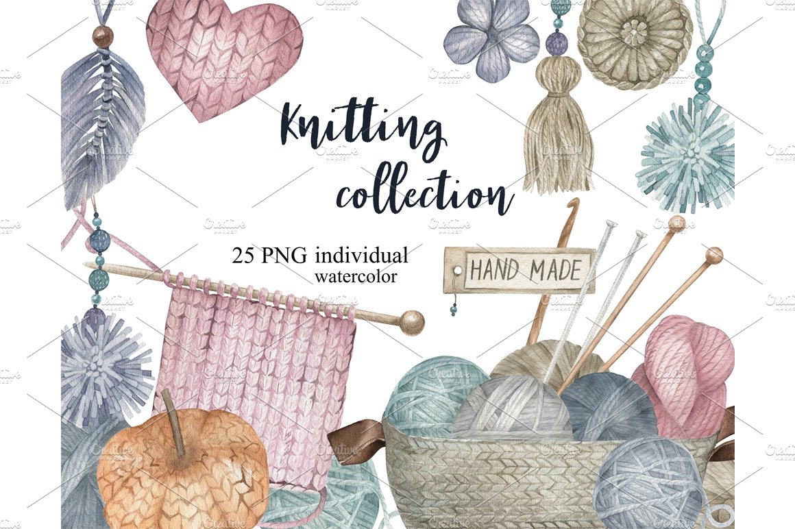 Watercolor Knitting Collection cover image.