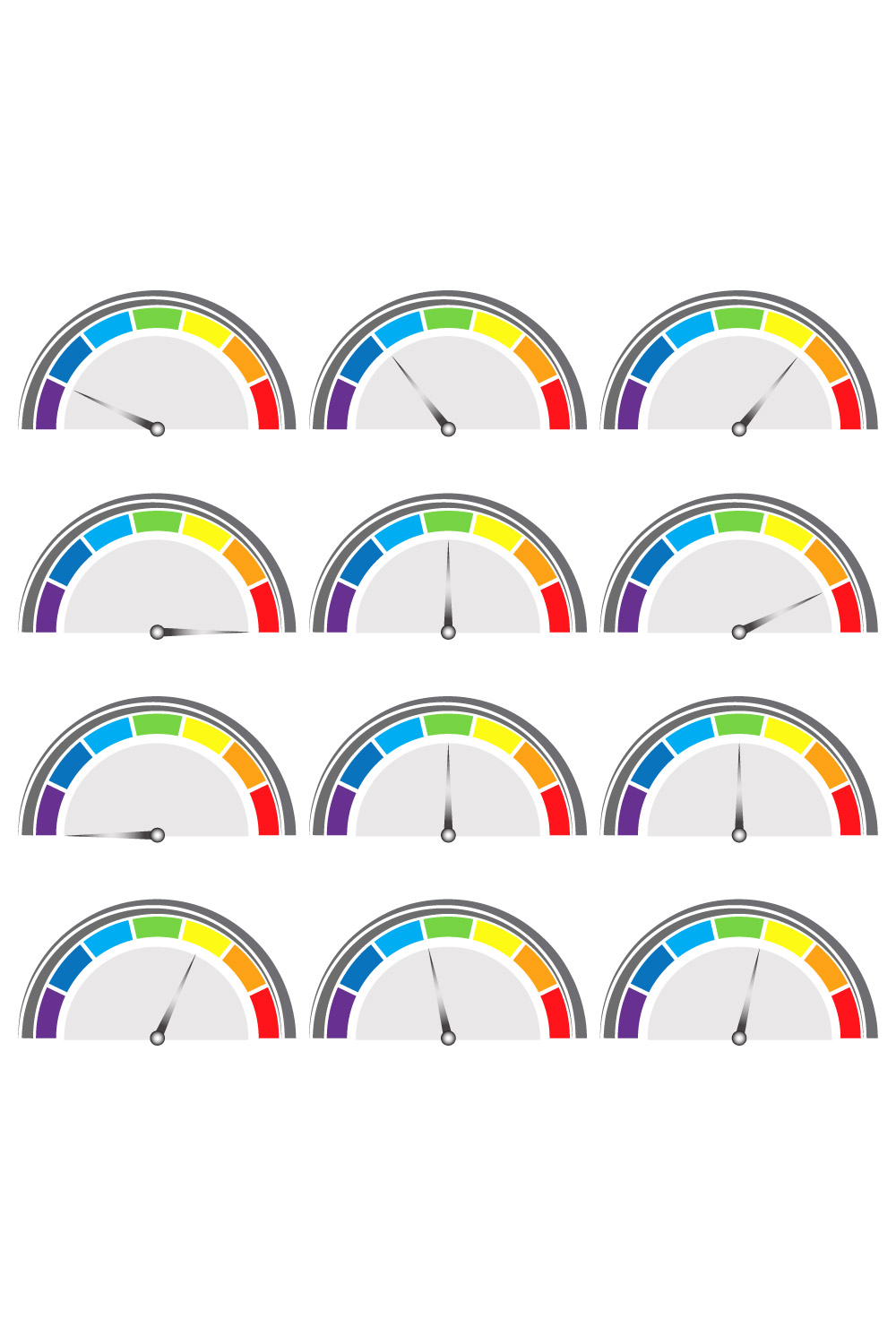 Rainbow Speed, Time Logo Icon Design Set pinterest preview image.