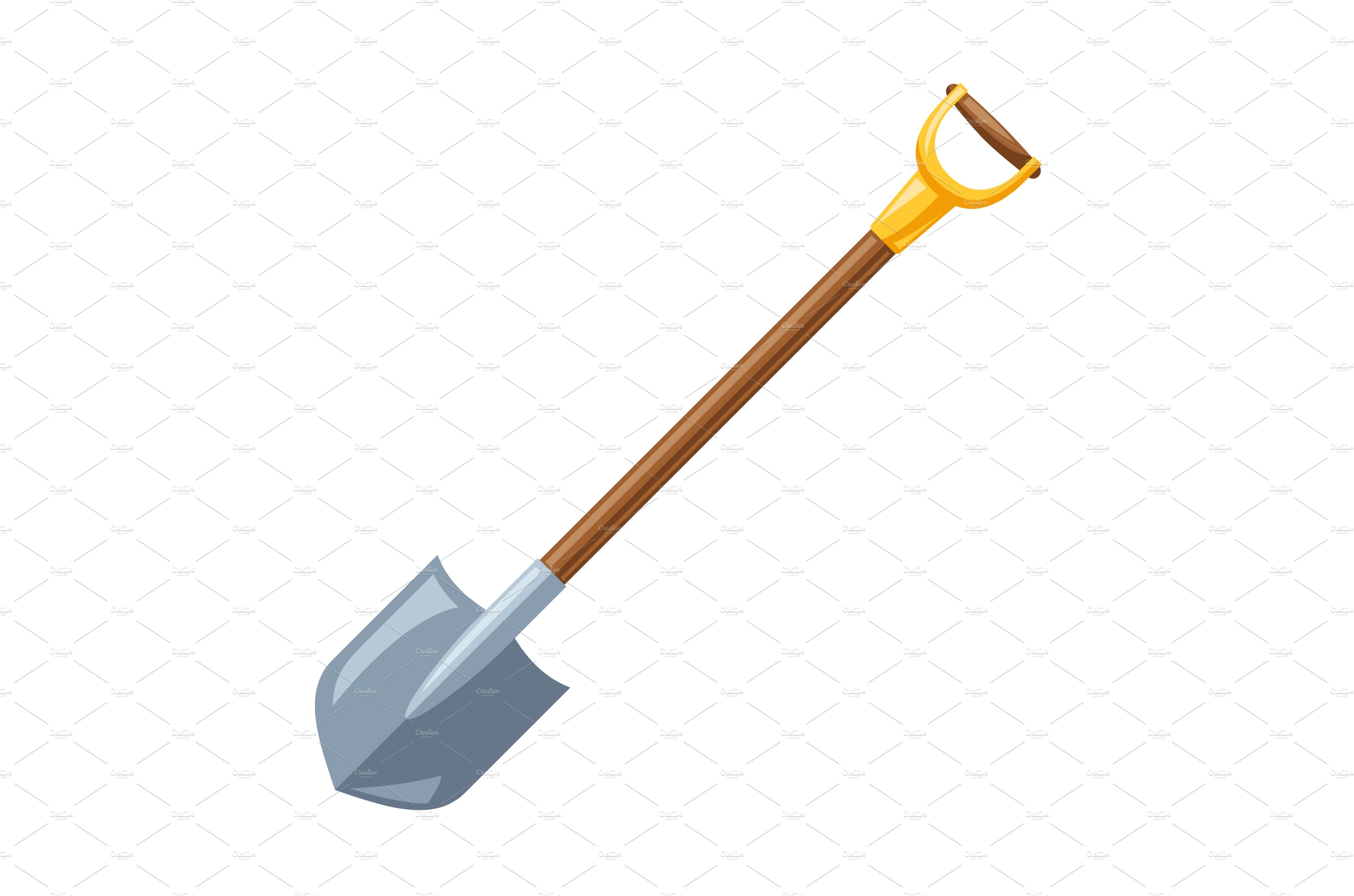 Illustration of garden shovel. cover image.