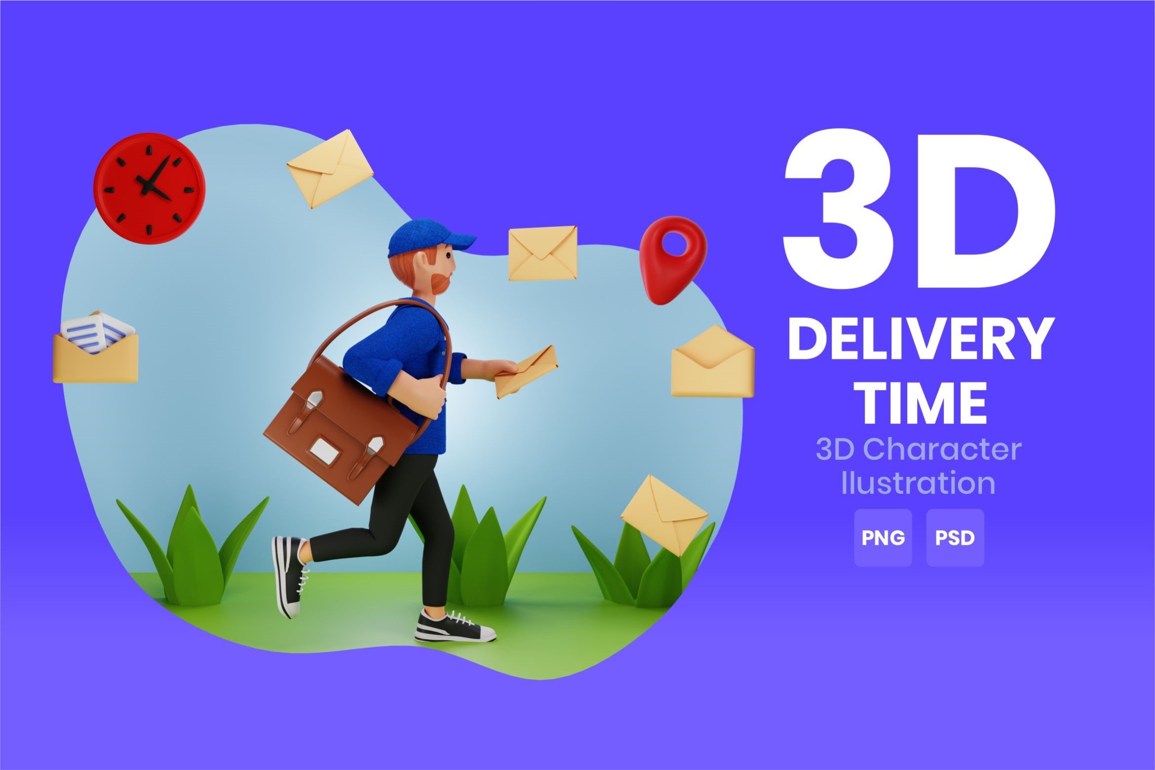 Delivery Time 3D Character cover image.