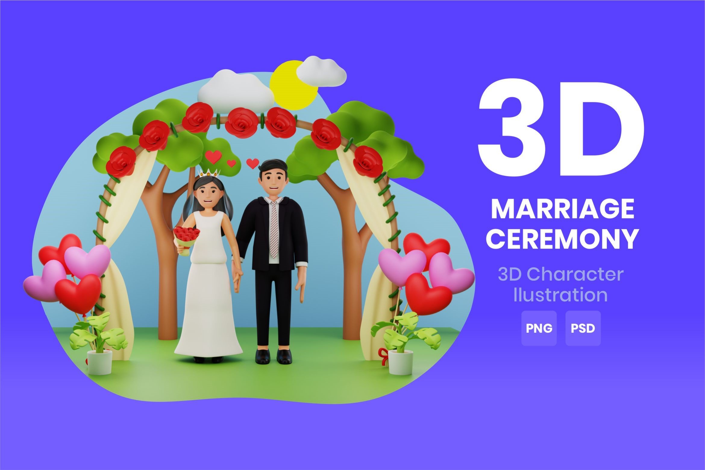 Marriage Ceremony 3D Character cover image.