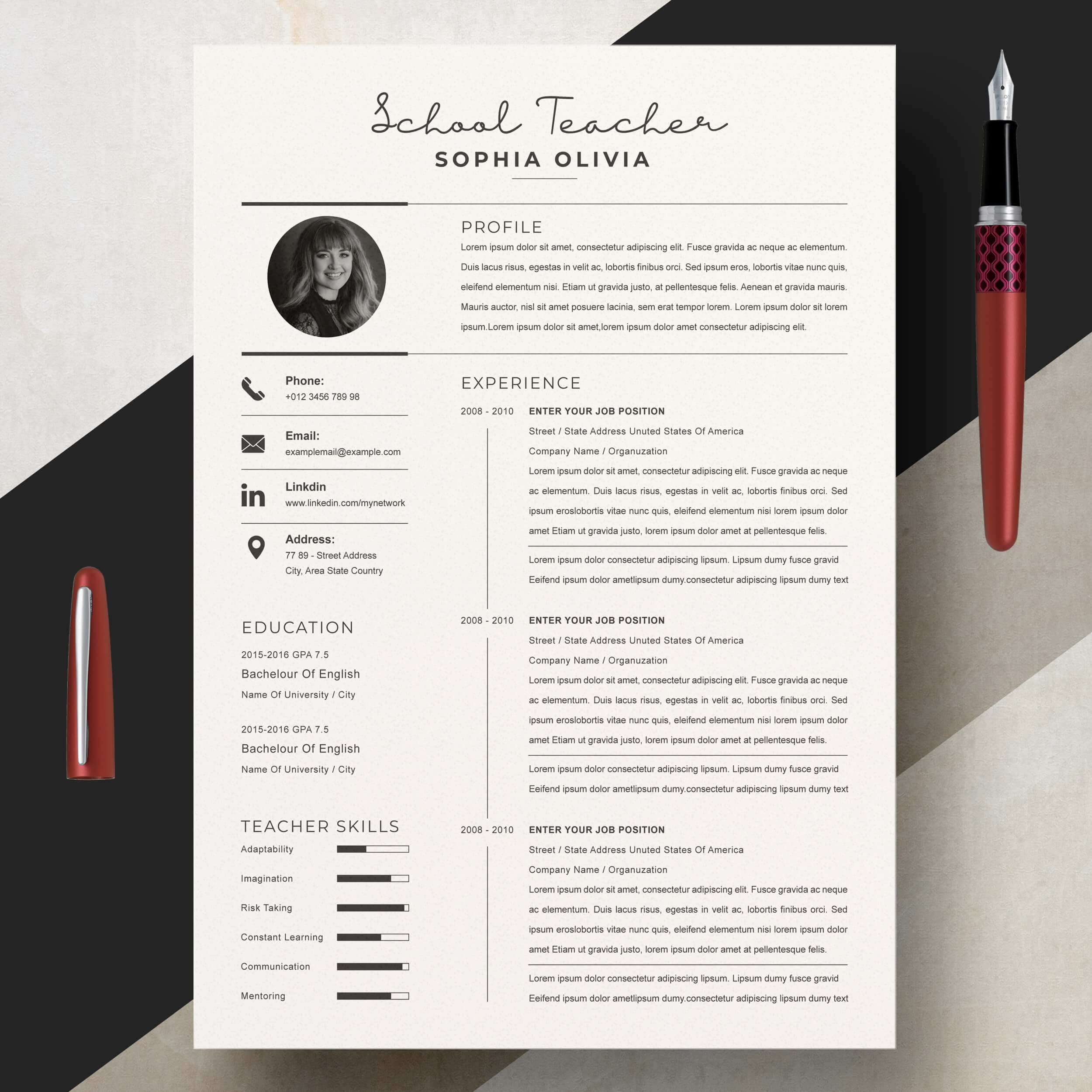 Clean Resume Template | Wonder Elegant Resume Template Word cover image.