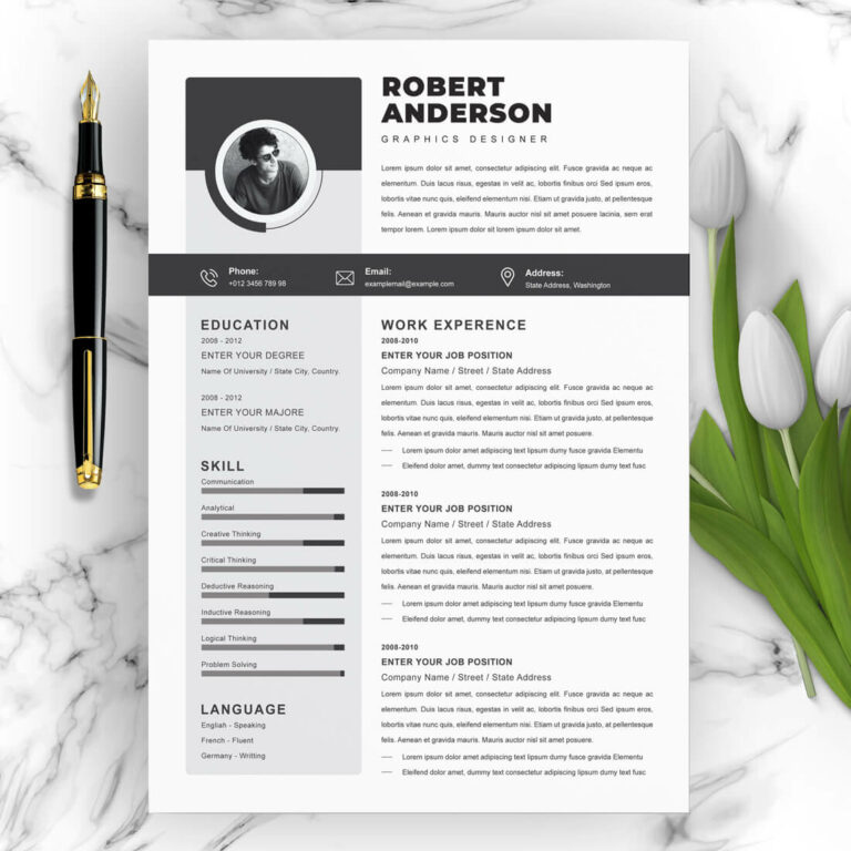 Professional Graphic Designer Resume Template 2024 CV Design Template   01 Clean Professional Creative And Modern Resume Cv Curriculum Vitae Design Template Ms Word Apple Pages Psd Free Download 4 104 768x768 