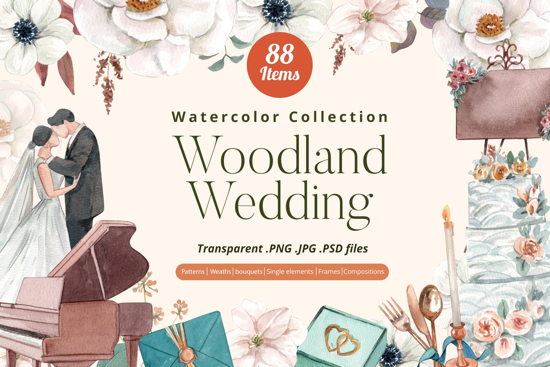 Woodland Wedding Watercolor cover image.