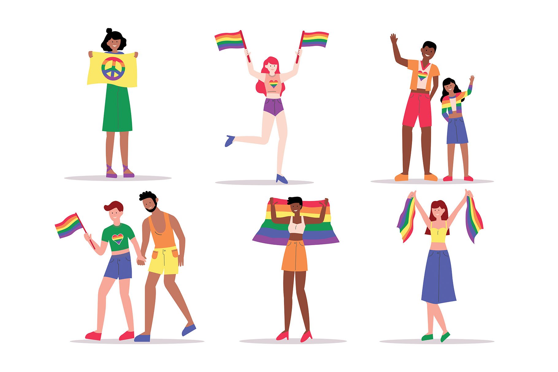 LGBT Activist Character Illustration preview image.
