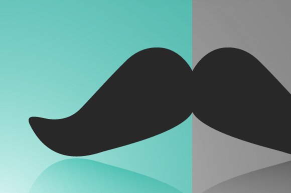 Movember Moustache Isolated Vector preview image.