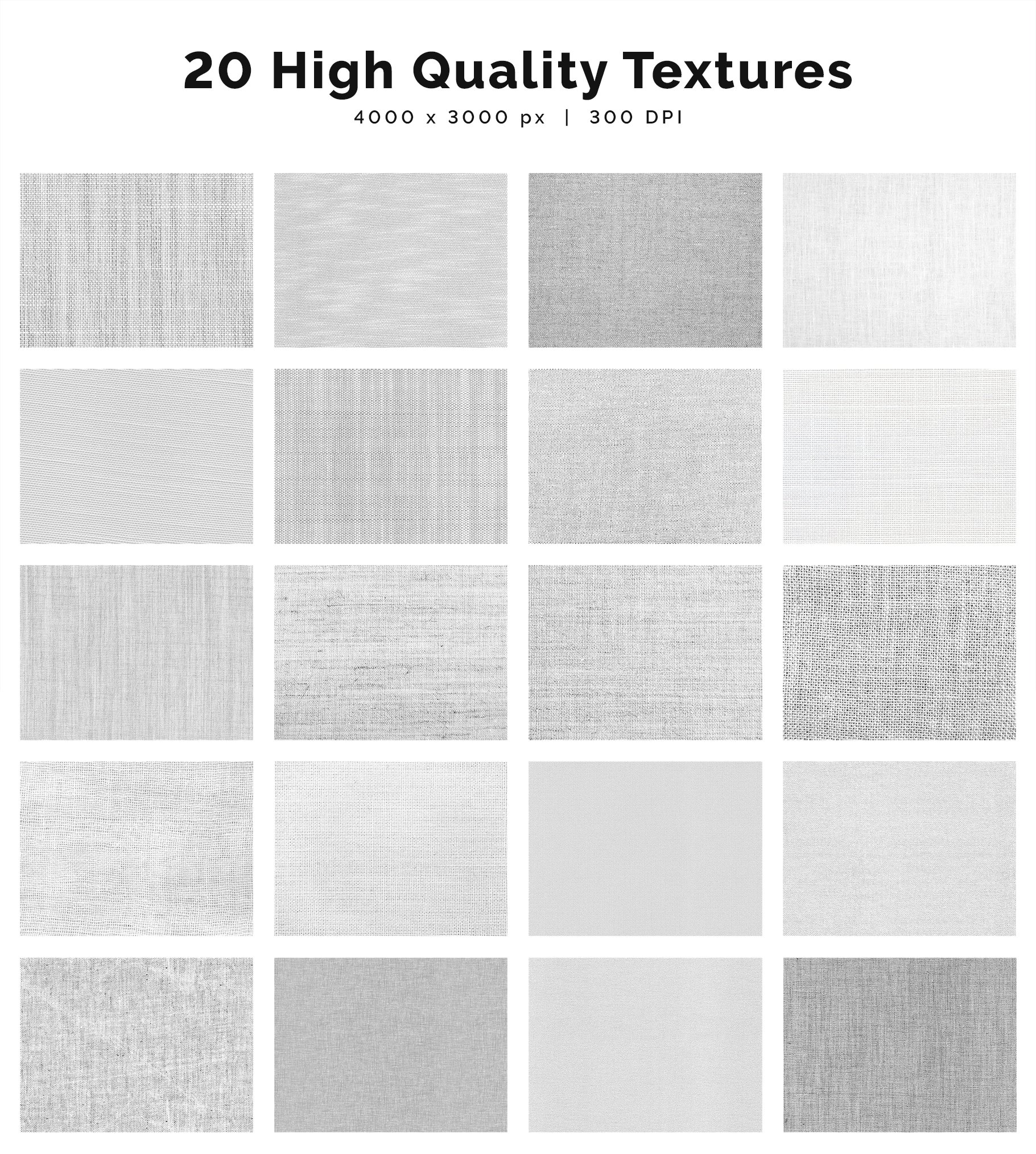20 White Canvas Textures preview image.