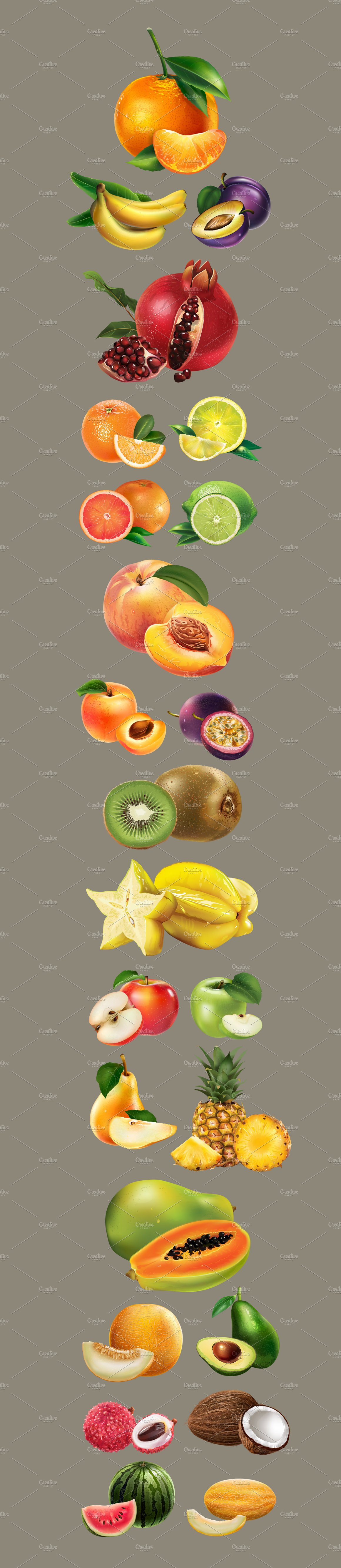 82 Fruits, Berries and Vegetables preview image.
